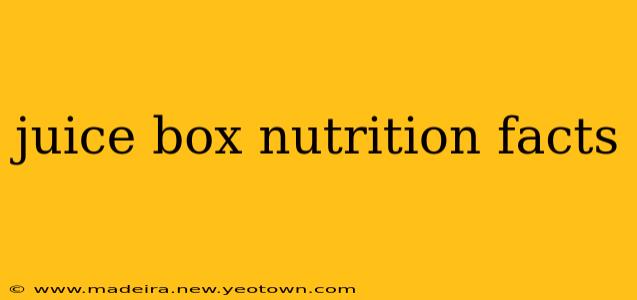 juice box nutrition facts