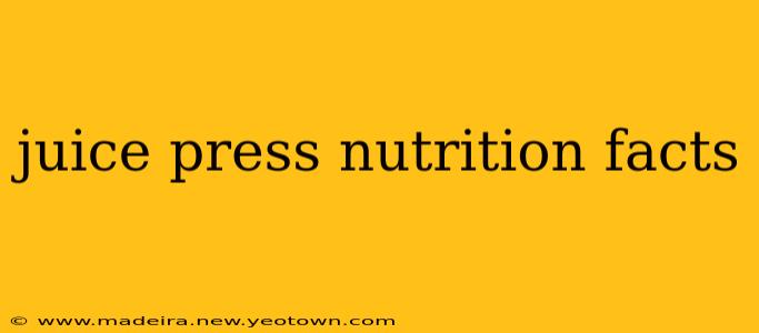 juice press nutrition facts