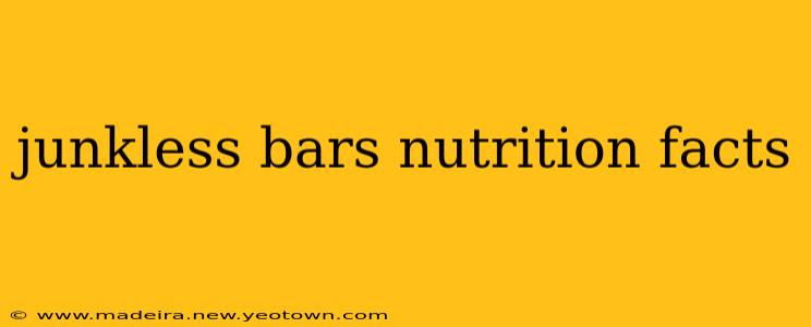 junkless bars nutrition facts