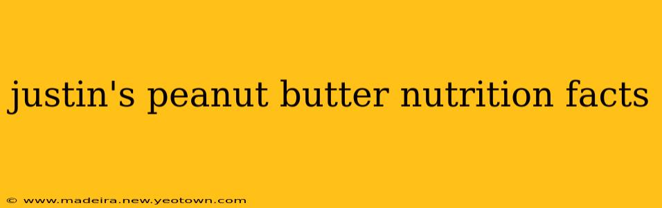 justin's peanut butter nutrition facts