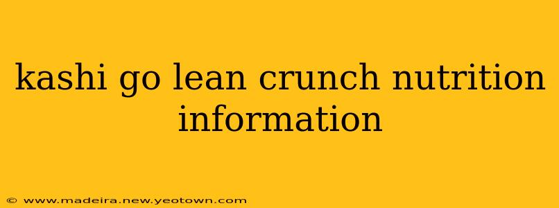 kashi go lean crunch nutrition information