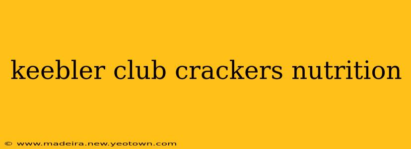 keebler club crackers nutrition