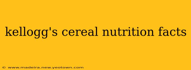 kellogg's cereal nutrition facts