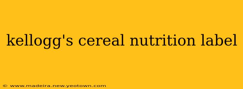 kellogg's cereal nutrition label