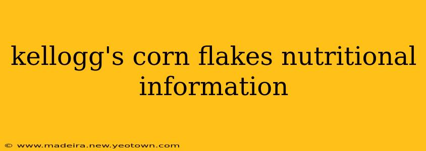 kellogg's corn flakes nutritional information