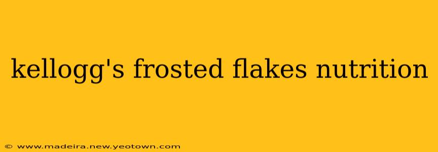 kellogg's frosted flakes nutrition