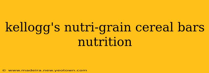 kellogg's nutri-grain cereal bars nutrition