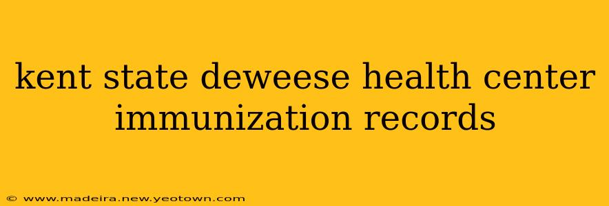 kent state deweese health center immunization records