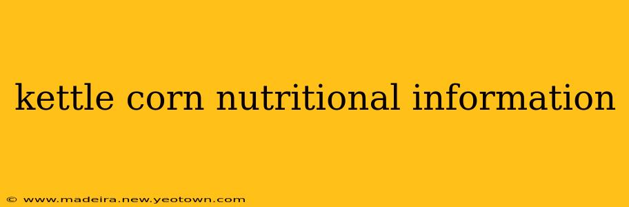 kettle corn nutritional information