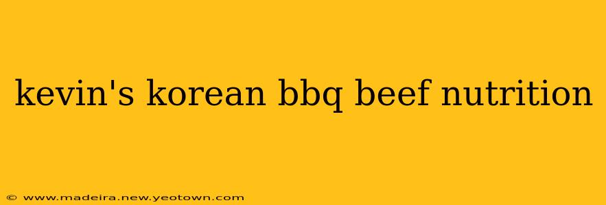 kevin's korean bbq beef nutrition