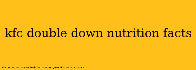 kfc double down nutrition facts