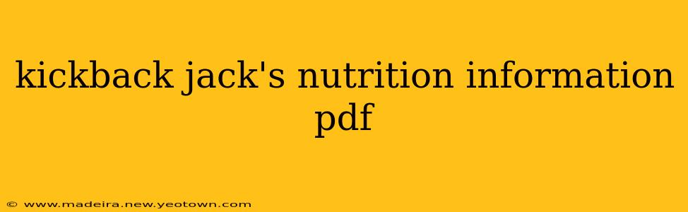 kickback jack's nutrition information pdf