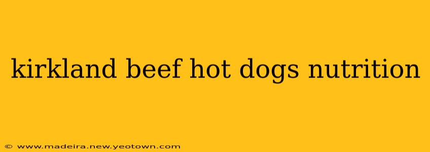 kirkland beef hot dogs nutrition