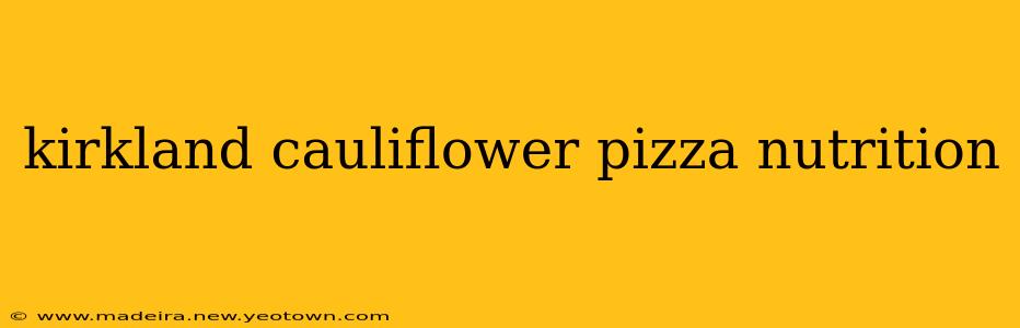 kirkland cauliflower pizza nutrition