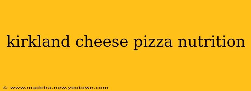 kirkland cheese pizza nutrition