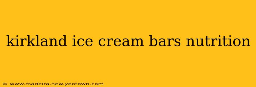 kirkland ice cream bars nutrition