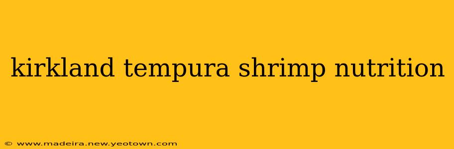 kirkland tempura shrimp nutrition