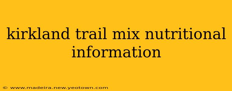 kirkland trail mix nutritional information