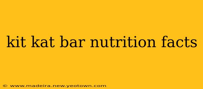 kit kat bar nutrition facts