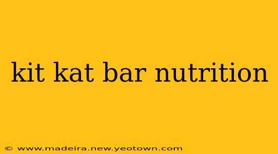 kit kat bar nutrition