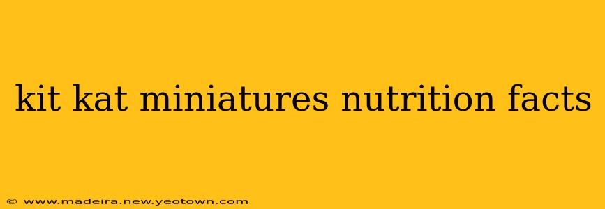 kit kat miniatures nutrition facts
