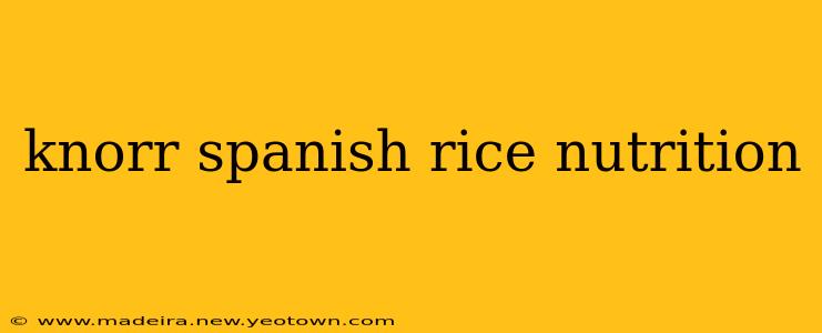 knorr spanish rice nutrition