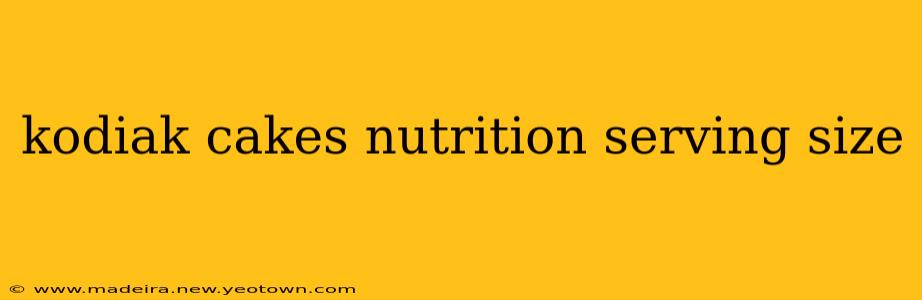 kodiak cakes nutrition serving size
