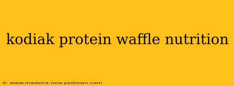 kodiak protein waffle nutrition