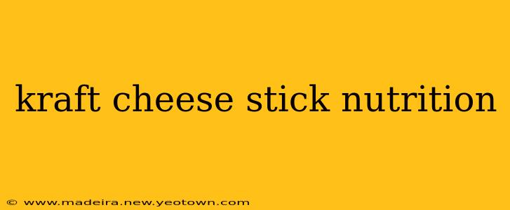 kraft cheese stick nutrition