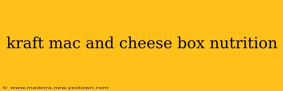 kraft mac and cheese box nutrition