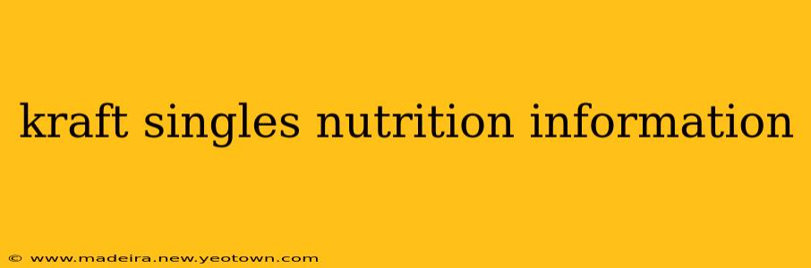 kraft singles nutrition information