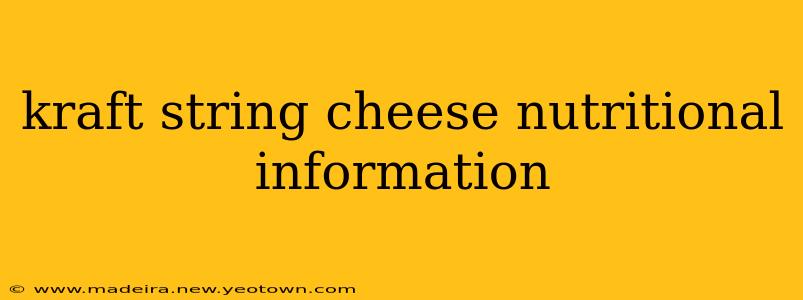 kraft string cheese nutritional information
