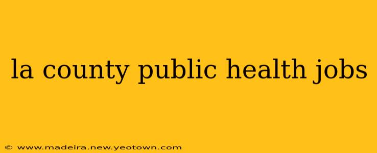 la county public health jobs