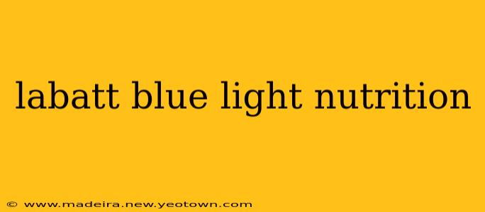 labatt blue light nutrition