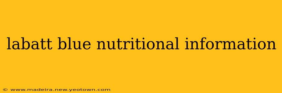 labatt blue nutritional information