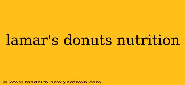 lamar's donuts nutrition