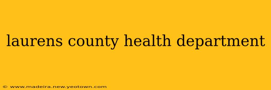 laurens county health department