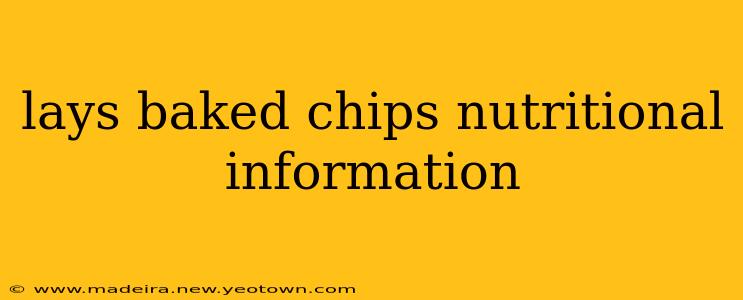 lays baked chips nutritional information