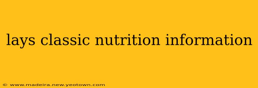 lays classic nutrition information