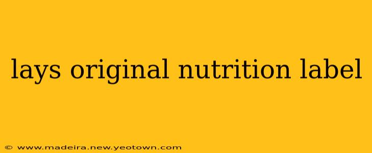 lays original nutrition label