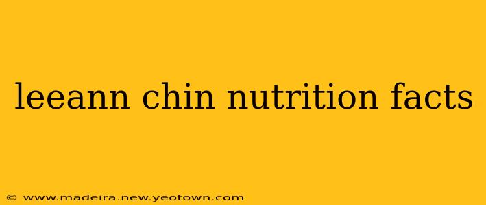leeann chin nutrition facts