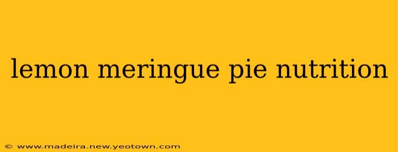 lemon meringue pie nutrition