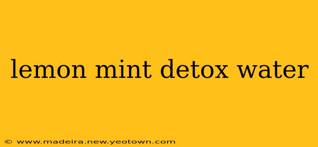 lemon mint detox water