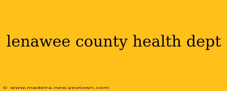 lenawee county health dept
