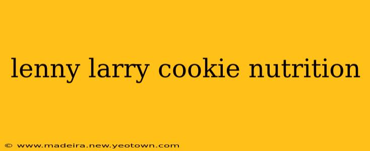 lenny larry cookie nutrition