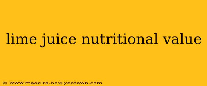 lime juice nutritional value