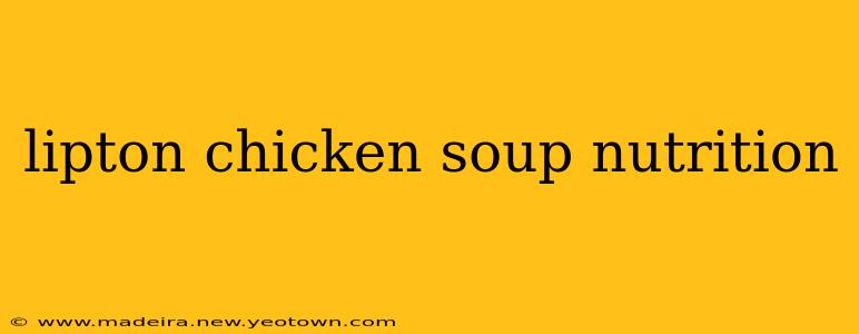 lipton chicken soup nutrition