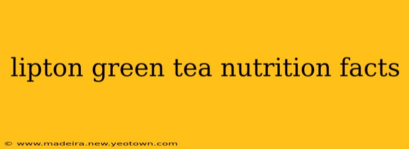 lipton green tea nutrition facts