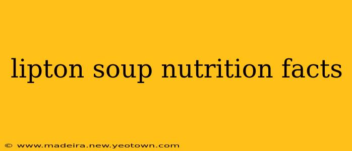 lipton soup nutrition facts