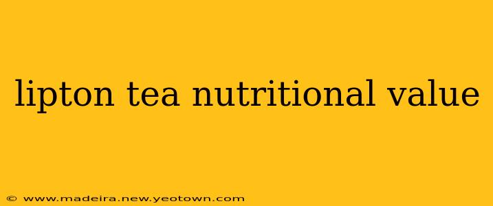 lipton tea nutritional value
